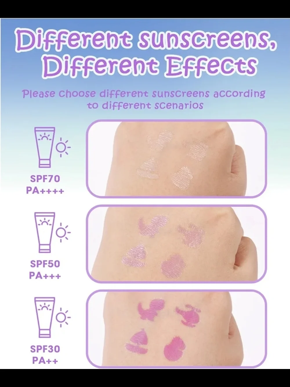 80 Count UV Temporary Tattoos Stickers for Sunscreen - UV Detection